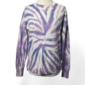 Design History Lavender and White Tie-Dye Sweater